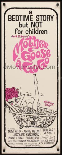 1z732 MOTHER GOOSE A GO GO insert '66 Tommy Kirk, comedy, cool cartoon art!