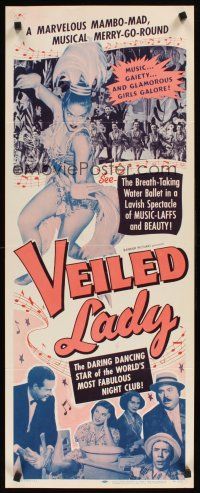 1z738 VEILED LADY insert '56 German mambo-mad musical with glamorous girls galore!