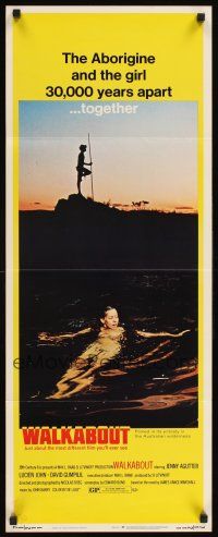 1z746 WALKABOUT insert '71 sexy naked swimming Jenny Agutter, Nicolas Roeg Australian classic!