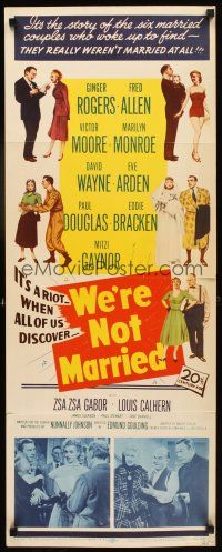 1z751 WE'RE NOT MARRIED insert '52 art & images of Ginger Rogers, young Marilyn Monroe & others!