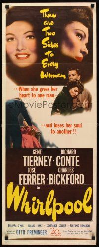 1z759 WHIRLPOOL insert '50 what might pretty Gene Tierney do when she is hypnotized?!