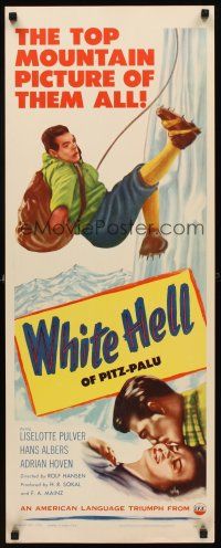 1z764 WHITE HELL OF PITZ PALU insert '54 German mountain climbing, cool falling image!