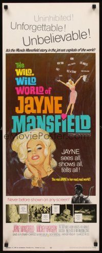 1z773 WILD, WILD WORLD OF JAYNE MANSFIELD insert '68 super sexy images, she shows & tells all!