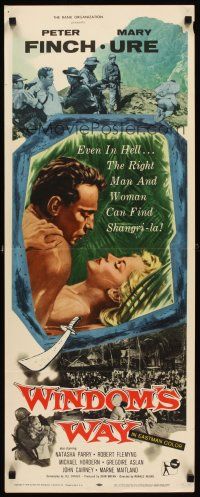 1z774 WINDOM'S WAY insert '58 romantic artwork of Peter Finch & Mary Ure in the jungle!