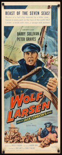 1z776 WOLF LARSEN insert '58 Barry Sullivan stars as the sadistic captain created by Jack London!