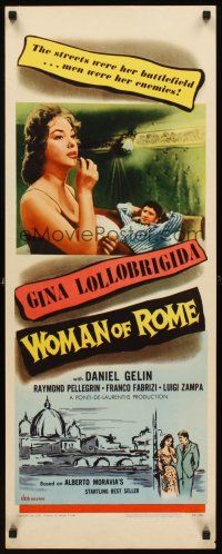1z778 WOMAN OF ROME insert '56 love was Gina Lollobrigida's profession but men were her career!