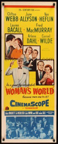1z779 WOMAN'S WORLD insert '54 June Allyson, Clifton Webb, Van Heflin, Bacall, MacMurray, Dahl!
