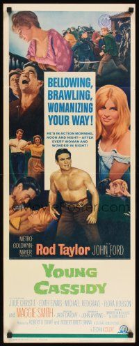 1z789 YOUNG CASSIDY insert '65 John Ford, womanizing Rod Taylor, sexy Julie Christie!