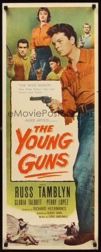 1z791 YOUNG GUNS insert '56 Russ Tamblyn, Gloria Talbott, tougher than most wanted badmen!