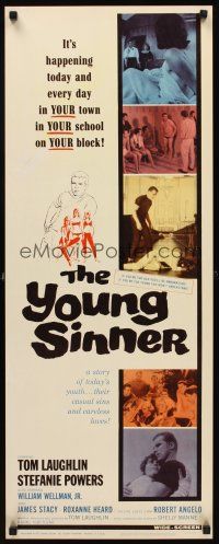 1z796 YOUNG SINNER insert '65 Tom Laughlin pre-Billy Jack, casual sins and careless loves!