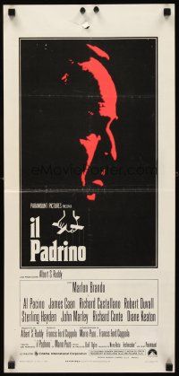 1z043 GODFATHER Italian locandina '72 best art of Marlon Brando, directed by Francis Ford Coppola!
