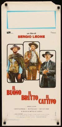 1z046 GOOD, THE BAD & THE UGLY Italian locandina R70s Clint Eastwood, Lee Van Cleef, Sergio Leone!