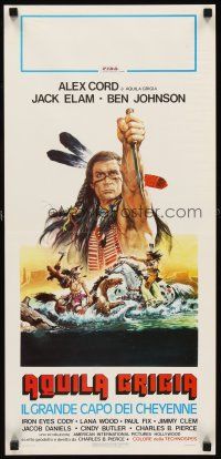 1z047 GRAYEAGLE Italian locandina '78 Iron Eyes Cody, Ben Johnson, cool Native American Indian art!