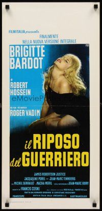 1z068 LOVE ON A PILLOW Italian locandina R70s art of sexy Brigitte Bardot by Franco Fiorenzi!