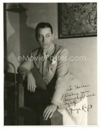 2a150 GEORGE RAFT signed 10.75x14 still '30s great full-length portrait in suit by Irving Lippman!