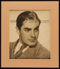 2a007 TYRONE POWER signed matted 11x14 still '40s wonderful head & shoulders portrait of the star!