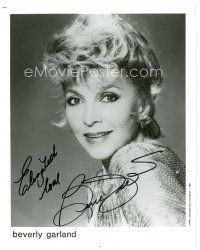 2a703 BEVERLY GARLAND signed 8x10 REPRO still '80s great head & shoulders smiling portrait!
