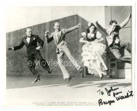 2a717 BURGESS MEREDITH signed 8x10 REPRO still '36 dancing in Second Chorus with Astaire & Goddard!