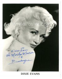 2a750 DIXIE EVANS signed 8x10 REPRO still '80s she signed it as The Marilyn Monroe of Burlesque!