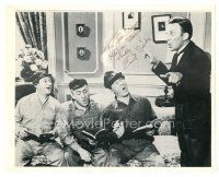 2a761 EMIL SITKA signed 8x10 REPRO still '70s in a great scene with The Three Stooges!