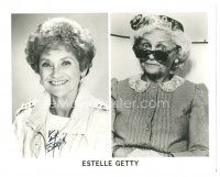 2a763 ESTELLE GETTY signed 8x10 REPRO still '80s great split image of her in and out of makeup!