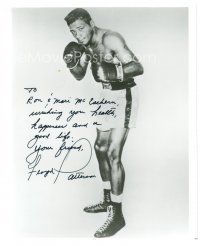 2a769 FLOYD PATTERSON signed 8x10 REPRO still '80s the great two time heavyweight boxing champion!