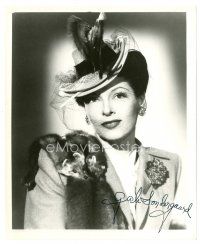 2a775 GALE SONDERGAARD signed 8x10 REPRO still '70s head & shoulders portrait wearing fur!