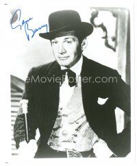 2a778 GENE BARRY signed 8x10 REPRO still '80s as dapper Bat Masterson with hat & cane!
