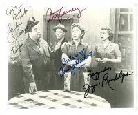2a792 HONEYMOONERS signed 8x10 REPRO still '80s by Jackie Gleason, Art Carney, Meadows AND Randolph