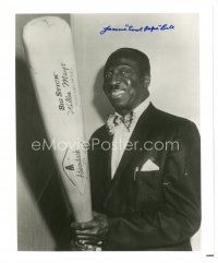 2a799 JAMES 'COOL PAPA' BELL signed 8x9.75 REPRO still '80s the best black baseball hitter ever!