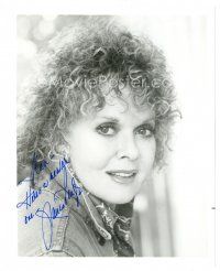 2a812 JANIS PAIGE signed 8x10 REPRO still '80s great head & shoulders portrait of the actress!