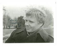 2a835 JON VOIGHT signed 8x10 REPRO still '80s head & shoulders close up wearing overcoat!