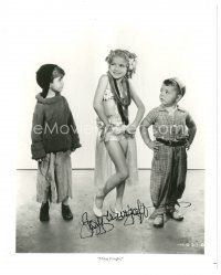 2a839 JOY LANE signed 8x10 REPRO still '90s in Hawaiian outfit between Scotty Beckett & Spanky!