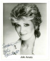 2a842 JULIE AMATO signed 8x10 REPRO still '80s head & shoulders portrait of the pretty actress!