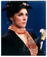 2a843 JULIE ANDREWS signed color 8x10 REPRO still '90s head & shoulders c/u as Mary Poppins!