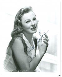 2a847 JUNE ALLYSON signed 8x10 REPRO still '80s great waist-high portrait of the pretty star!