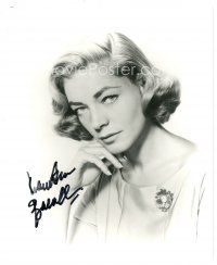 2a862 LAUREN BACALL signed 8x10 REPRO still '90s head & shoulders portrait of the beautiful actress