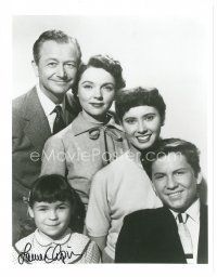 2a863 LAUREN CHAPIN signed 7.75x10 REPRO still '80s with her co-stars from Father Knows Best!