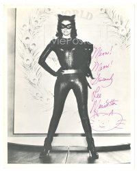 2a865 LEE MERIWETHER signed 8x10 REPRO still '80s as sexy Catwoman with drawn caricature!