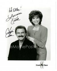 2a875 LORIANNE CROOK/CHARLIE CHASE signed 8x10 REPRO still '80s the hosts of Crook & Chase!