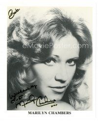 2a885 MARILYN CHAMBERS signed 8x10 REPRO still '90s great sexy portrait signed With all my lust!