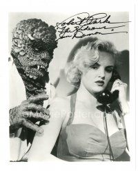 2a937 ROBERT CLARKE signed 8x10 REPRO still '90s in monster makeup grabbing at Patricia Manning!
