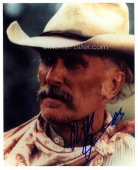 2a940 ROBERT DUVALL signed color 8x10 REPRO still '00s great c/u in cowboy hat from Lonesome Dove!