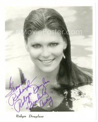 2a943 ROBYN DOUGLASS signed 8x10 REPRO still '80s c/u of the sexy actress from Breaking Away!