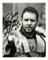 2a945 RUSSELL CROWE signed 8x10 REPRO still '00s as Maximus from Gladiator with cool inscription!