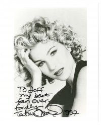 2a968 TATUM O'NEAL signed 8x10 REPRO still '97 great close up of the sexy blonde star!