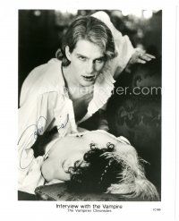 2a388 TOM CRUISE signed 8x10 still '94 over his victim from Interview with the Vampire!