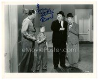 2a974 TOMMY BOND signed 8x10 REPRO still '80s great image of Butch telling on Laurel & Hardy!