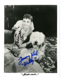 2a976 TOMMY KIRK/ROBERTA SHORE signed 8x10 REPRO still '90s in a scene from The Shaggy Dog!