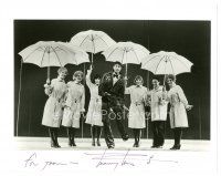 2a977 TOMMY TUNE signed 8x10 REPRO still '80s dancing with co-stars on stage from My One and Only!